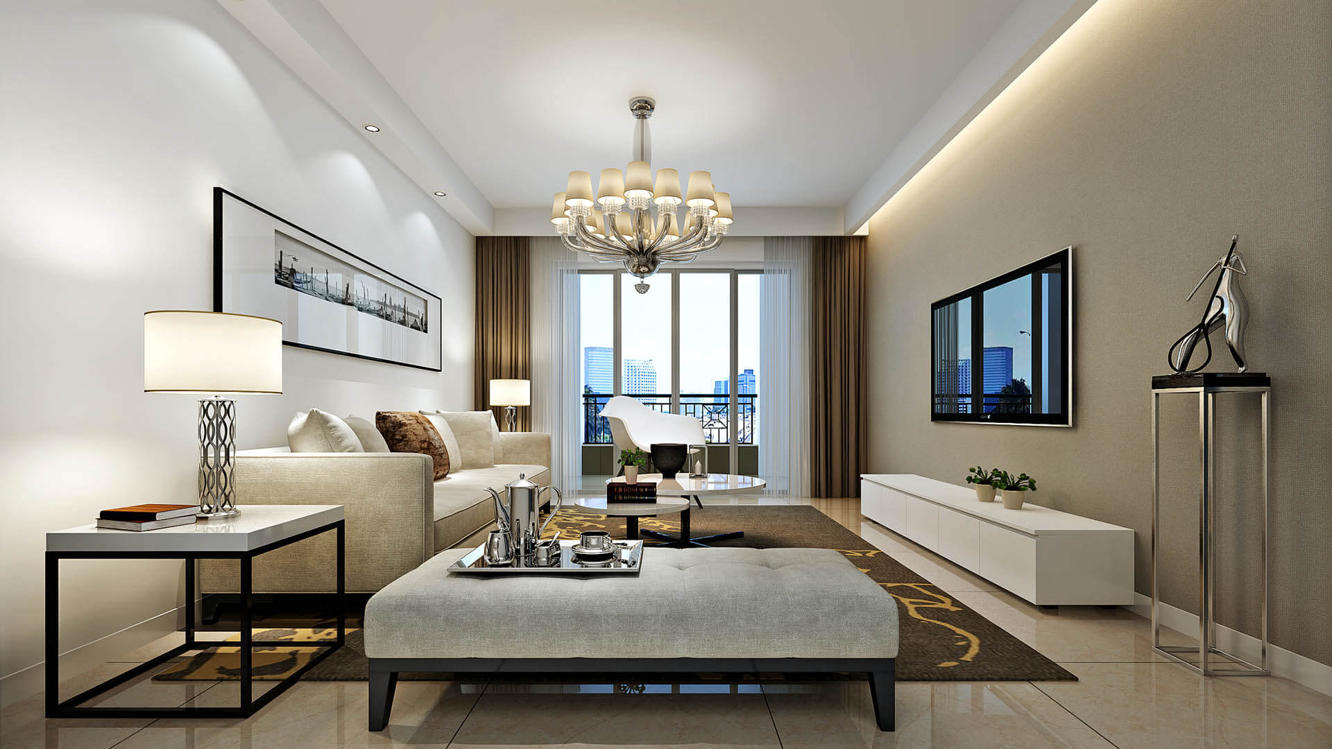 Modern Living Room Interior Design in Dhaka