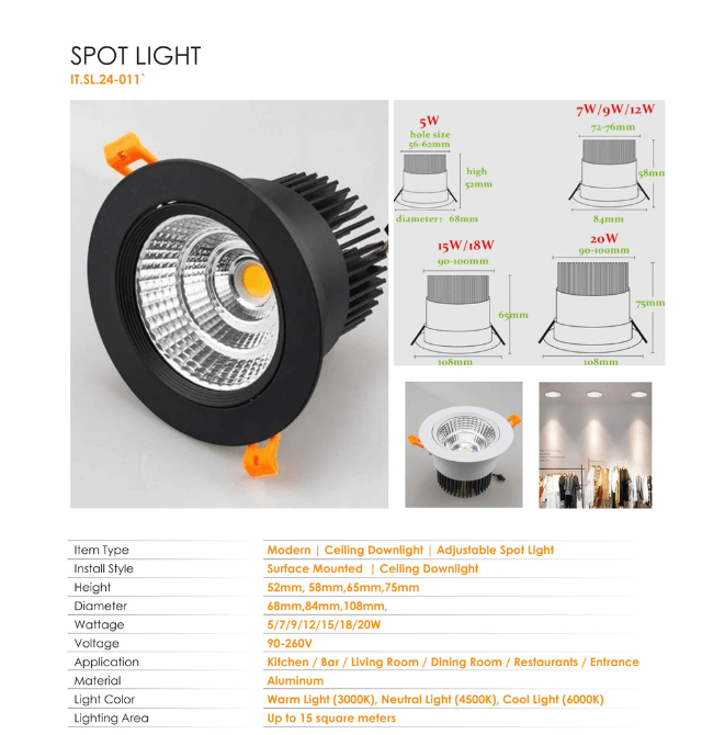 High Quality LED Spot light Latest Price in Bangladesh