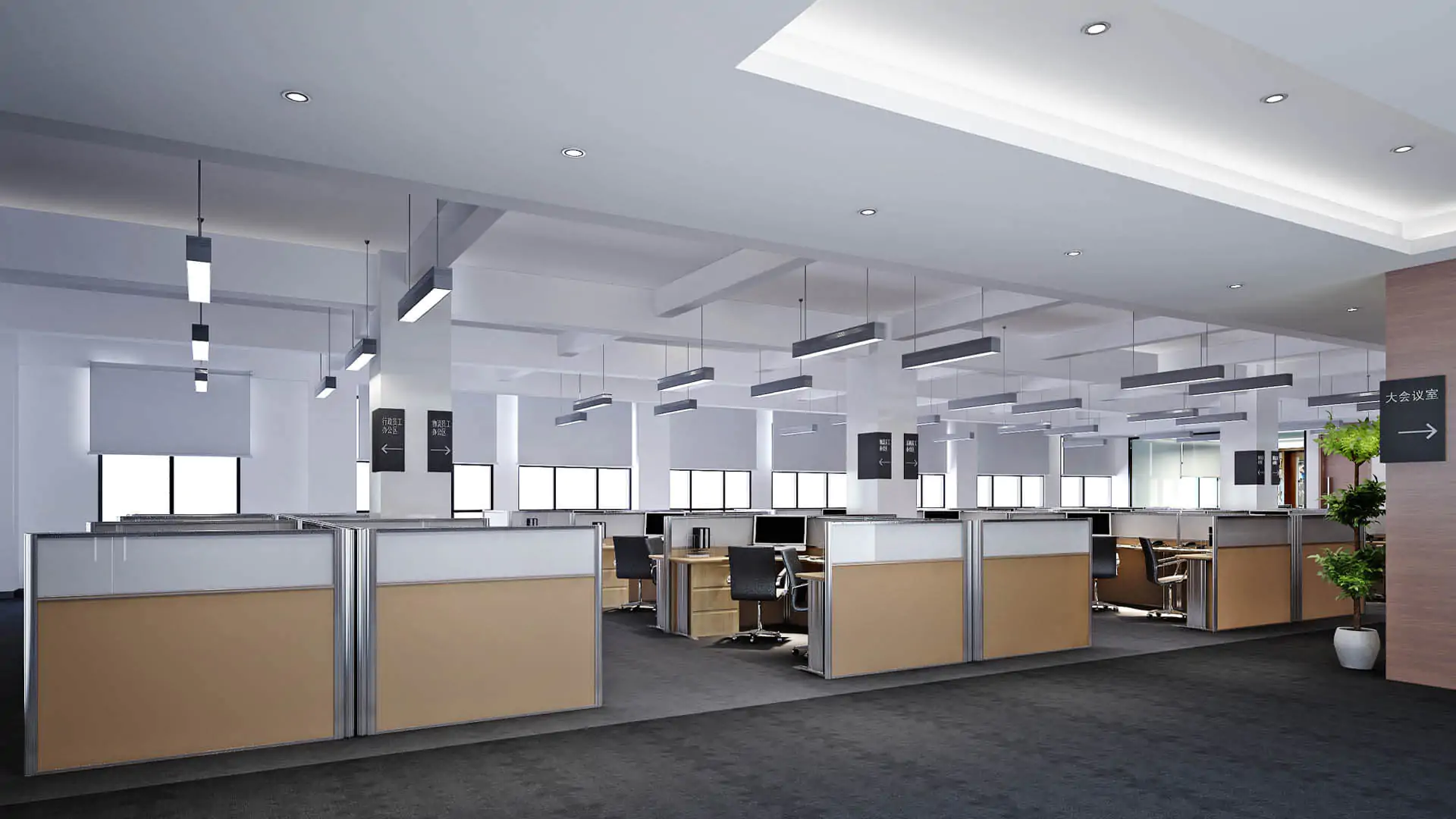 Office Workstation Area Interior Design (4)