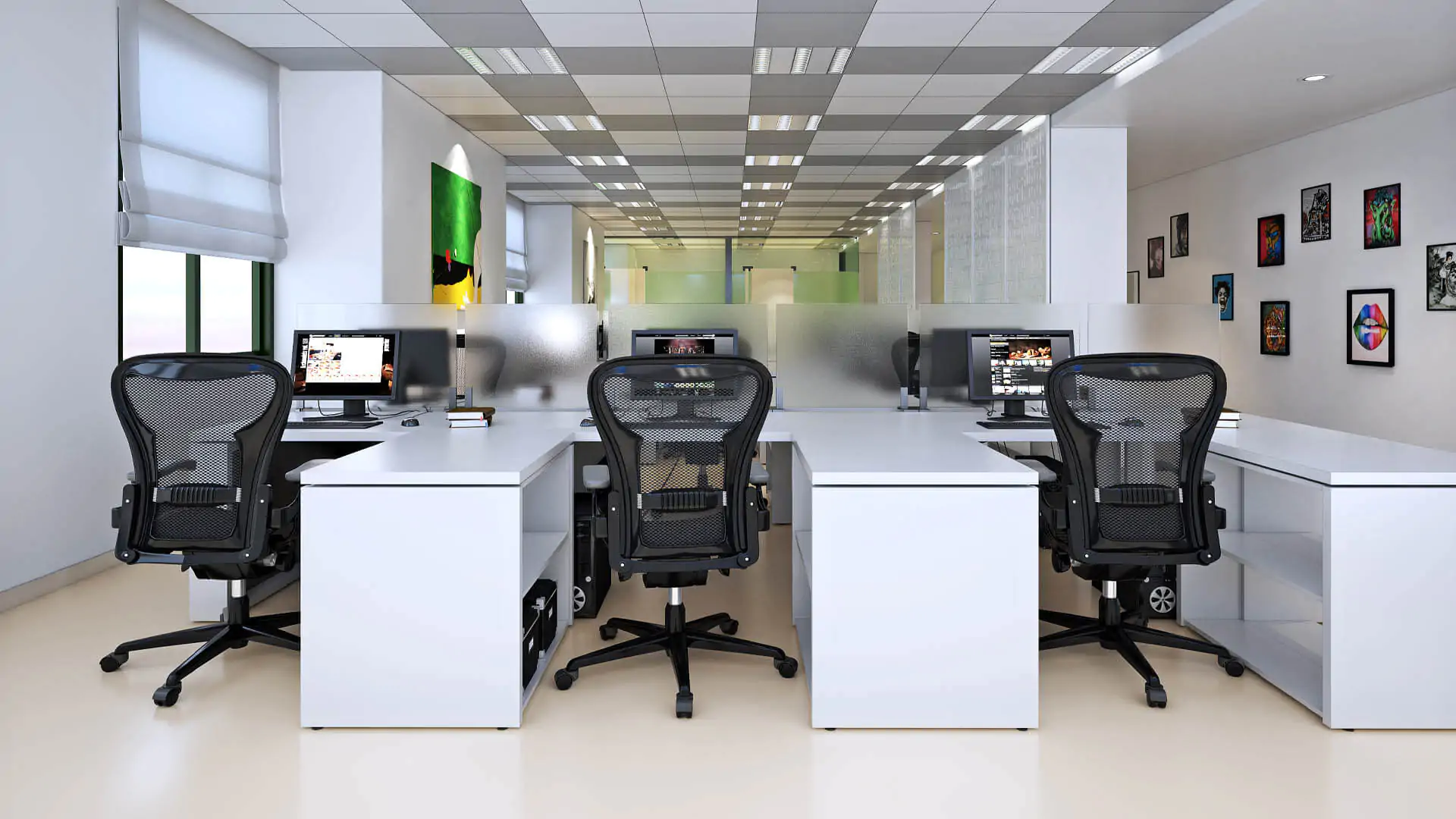 Low-Budget Small Office Workstation Interior Design