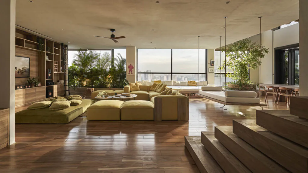 Penthouse Living Room Interior Design in Bangladesh
