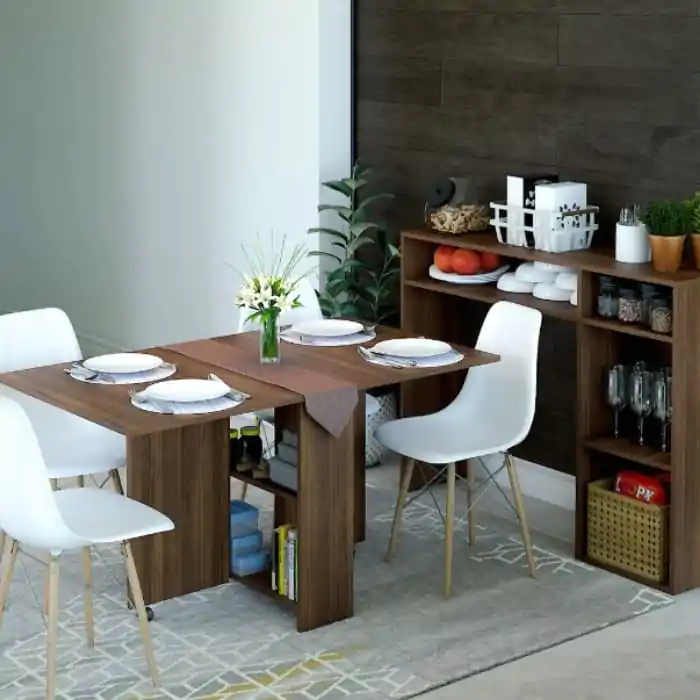 Folding kitchen table